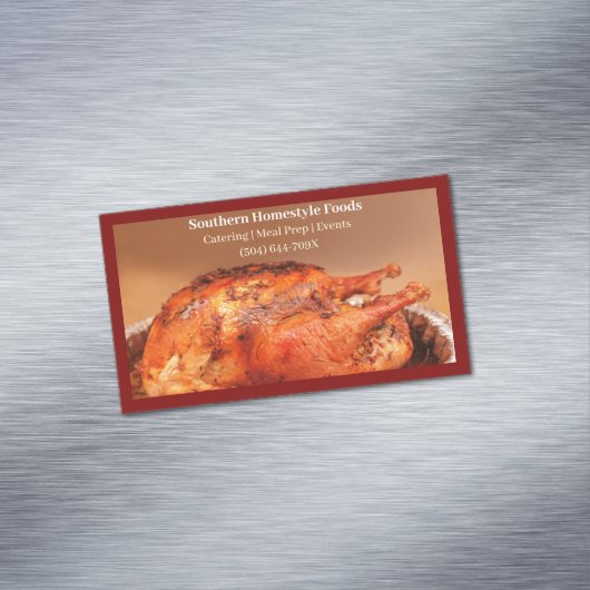 ダークレッド自家型調理トルコ調理済み食品 マグネット名刺 (インサイチュ)