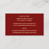 ダークレッド自家型調理トルコ調理済み食品 名刺 (裏面)