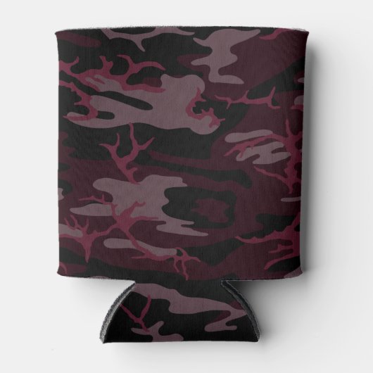 ダークレッド迷彩柄クーラーボックス 缶クーラー (正面)