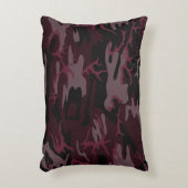 ダークレッド迷彩柄 アクセントクッション (正面(垂直))