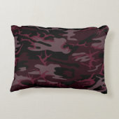 ダークレッド迷彩柄 アクセントクッション (裏面)
