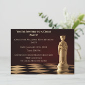 ダークレッド30th誕生日パーティーチェスの女王 招待状 (スタンド正面)