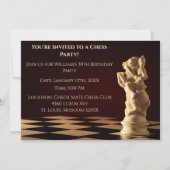 ダークレッド30th誕生日パーティーチェスナイト 招待状 (正面)