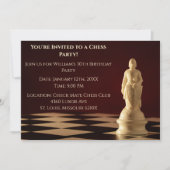 ダークレッド30th誕生日パーティーチェスポーン 招待状 (正面)