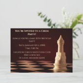 ダークレッド30th誕生日パーティーチェスルーク 招待状 (スタンド正面)