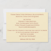 ダークレッド30th誕生日パーティーチェス司教 招待状 (裏面)