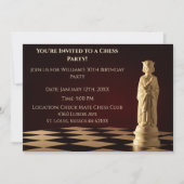 ダークレッド30th誕生日パーティーチェス王 招待状 (正面)