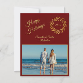 ダークレッド エレガント1枚 写真入り オーダーメイド シーズンカード