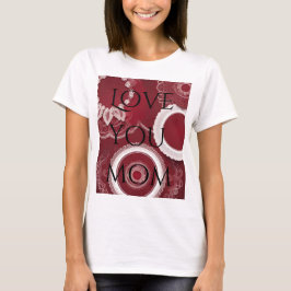 ダークレッド フローラル AIアート Tシャツ