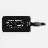 ダークレッド、ブラック、ホワイトのチアリーダーの衣装 ラゲッジタグ (裏面横)