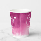 ダークレッド・ブルゴーニュ抽象芸術結婚・アート 紙コップ (右)