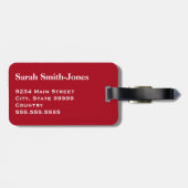 ダークレッド・ホワイト割れやすいハンドル気にお礼申し上げます ラゲッジタグ (裏面横)