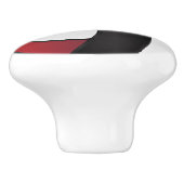 ダークレッド、ホワイト、ブラックバレーボール セラミックノブ (側面)