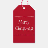 ダークレッド・メリークリスマスギフトラベル ギフトタグ (正面)
