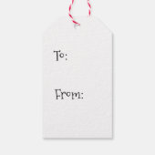 ダークレッド・メリークリスマスギフトラベル ギフトタグ (裏面)