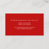 ダークレッド・モノグラム・マネージャ・ビジネス・カード 名刺 (裏面)