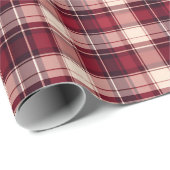 ダークレッド、レッド&クリームプレイドラッピング紙 ラッピングペーパー (ロールコーナー)