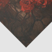 ダークレッド・ローゼデコページ付きゴシック風のレイヴン 薄葉紙 (詳細)