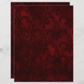 ダークレッド（紋章の）フラ・ダ・リスクラップブック紙 (正面/裏面)