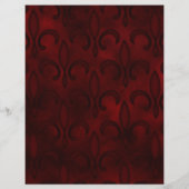 ダークレッド（紋章の）フラ・ダ・リスクラップブック紙 (裏面)
