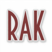 ダークレッドBurgundyモノグラムのシール シール (正面)