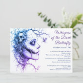 ダークレディーハロウィーン招待状 – バタフライ&スカル 招待状 (スタンド正面)