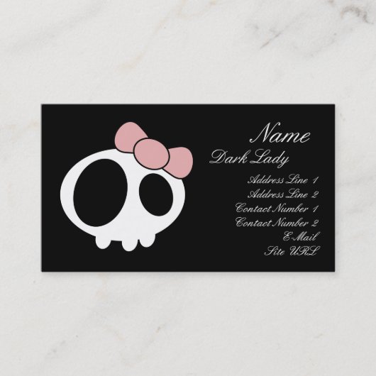 ダークレディービジネスカード 名刺 (正面)