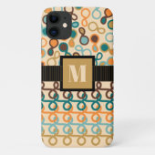 ダークレトロのハイブリッドペイズリーを持つループ線 Case-Mate iPhoneケース (裏面)