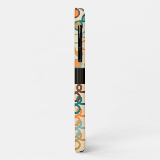 ダークレトロのハイブリッドペイズリーを持つループ線 Case-Mate iPhoneケース (裏面/左)