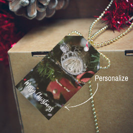 ダークレトロクリスマスツリー ギフトタグ