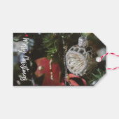 ダークレトロクリスマスツリー ギフトタグ (正面(横))