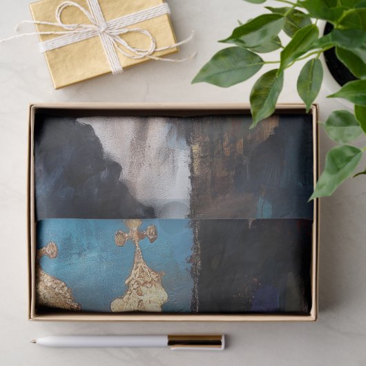 ダークロイヤリティハーレクイン抽象芸術アートデクページ 薄葉紙 (ギフト)