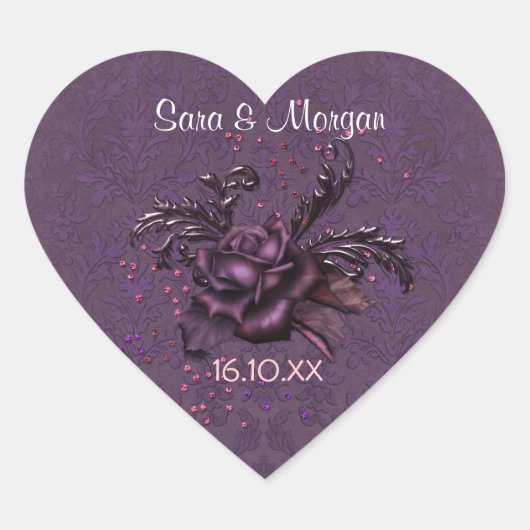 ダークロマンスバラ結婚2のシール ハートシール (正面)
