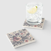 ダークロマンスブルゴーニュアールデコフローラ夏 ストーンコースター (横)