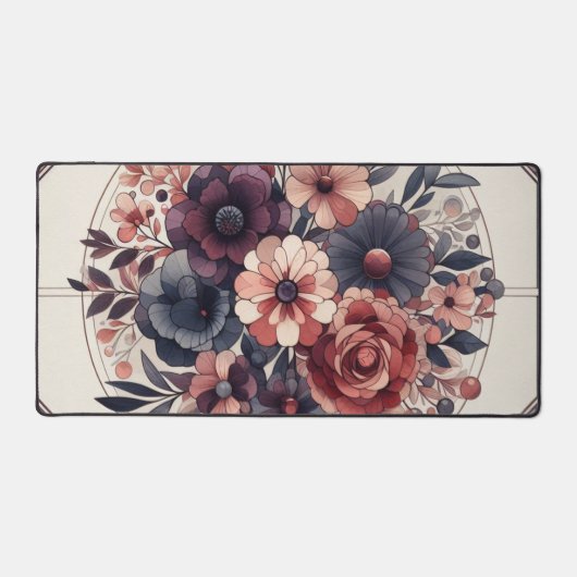 ダークロマンスブルゴーニュアールデコフローラ夏 デスクマット (正面)