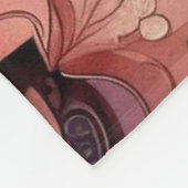 ダークロマンスブルゴーニュアールデコフローラ夏 フリースブランケット (角)