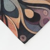 ダークロマンスブルゴーニュアールデコフローラ夏 フリースブランケット (角)