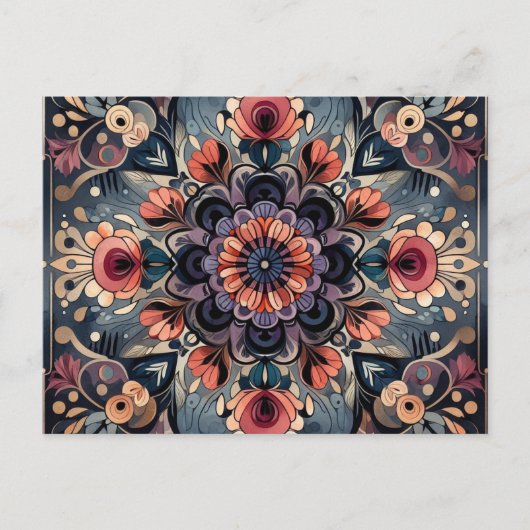 ダークロマンスブルゴーニュアールデコフローラ夏 ポストカード (正面)