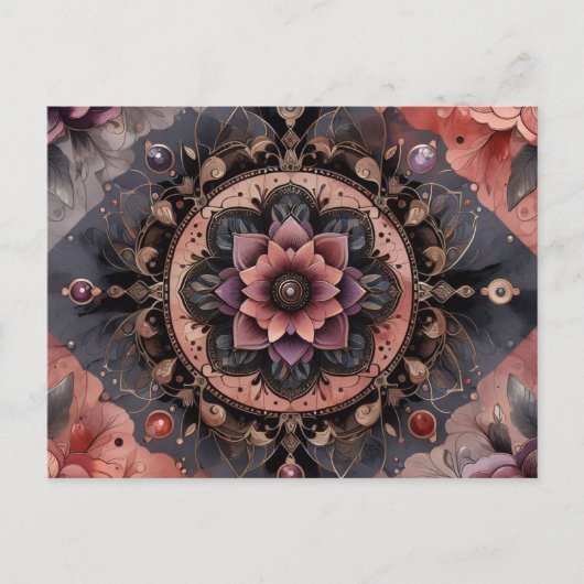 ダークロマンスブルゴーニュアールデコフローラ夏 ポストカード (正面)