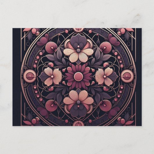 ダークロマンスブルゴーニュアールデコフローラ夏 ポストカード (正面)
