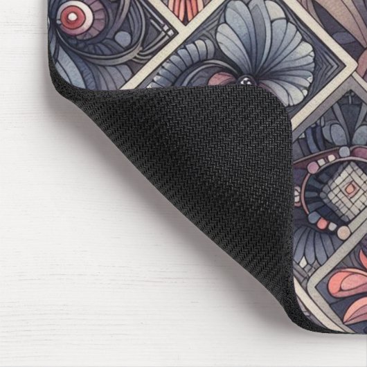 ダークロマンスブルゴーニュアールデコフローラ夏 マウスパッド (コーナー)