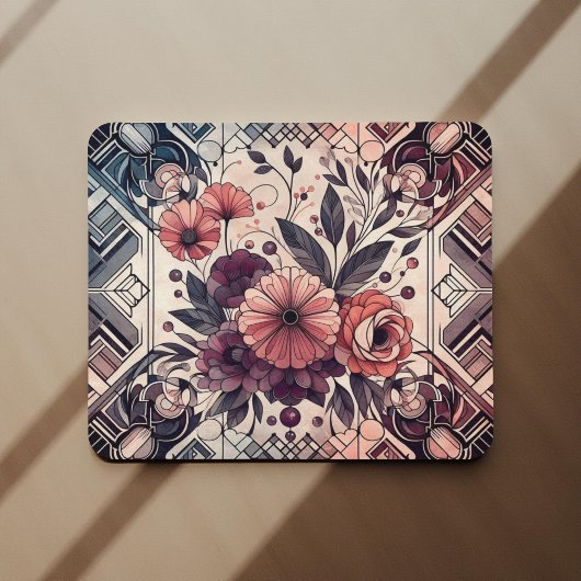 ダークロマンスブルゴーニュアールデコフローラ夏 マウスパッド