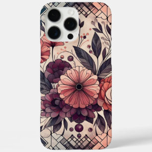 ダークロマンスブルゴーニュアールデコフローラ夏 iPhone 16 PRO MAXケース