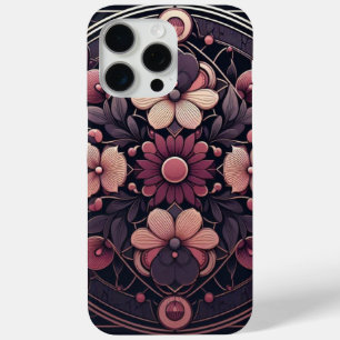 ダークロマンスブルゴーニュアールデコフローラ夏 iPhone 15 PRO MAXケース