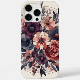 ダークロマンスブルゴーニュアールデコフローラ夏 iPhone 16 PRO MAXケース