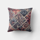 ダークロマンスボホウォーター色フローラ春夏 クッション (裏面)