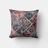 ダークロマンスボホウォーター色フローラ春夏 クッション (正面)