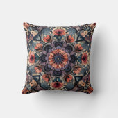 ダークロマンスボホウォーター色フローラ春夏 クッション (裏面)