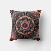 ダークロマンスボホウォーター色フローラ春夏 クッション (裏面)