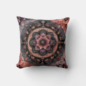 ダークロマンスボホウォーター色フローラ春夏 クッション (正面)